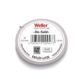 Weller T0051301199 Desoldeervlechtwerk, spoel van 1,6 m, breedte 2,0 mm, stroomgeïmpregneerd kopervlechtwerk, snelle en schone verwijdering van soldeertin, voor elektronica en reparatie van