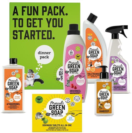 Marcel's Green Soap Dinner pack - 6 x 1 stuk