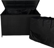 MonsterShop Kussenbox - rotan - 582 l - zwart