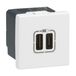 Legrand 077592 Mozaïek Chargeur USB Type A+C 2 Modules Blanc