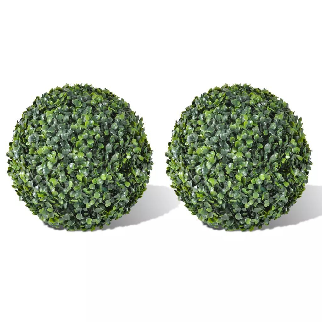 vidaXL Buxusbol kunstplant 35 cm - 2 stuks - groen