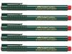 FABER-CASTELL - Finepen fineliner rood 0,4 mm, 5 stuks