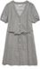 Vero Moda VMJANET Korte denim jurk met V-hals en riem - Lichtgrijs denim - Maat M