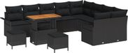 vidaXL Banc de jardin noir