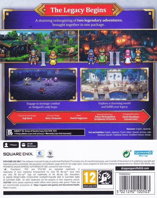 Square Enix Dragon Quest I & II - HD-2D Remake PS5