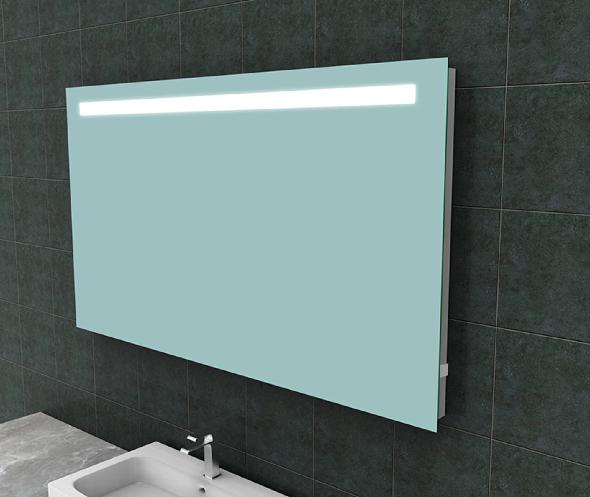 Saqu Spiegel 120x6,5x80 cm met LED verlichting en Stopcontact