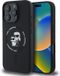 Karl Lagerfeld Backcase hoesje geschikt voor iPhone 16 Pro - Effen Zwart - Silicone