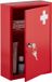 Merkloos Relaxdays Apothekerskastje - Veilig en Hangend - Rood/Wit - Metaal - 32x21,5x9,5 cm