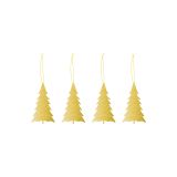 Cooee Design Lot de 4 décorations de Noël en laiton pour arbre