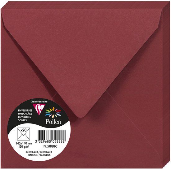 Clairefontaine Stuifmeel van Clairefontaine enveloppe 140 mm, clementine