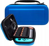 Nelips Nintendo Switch OLED Beschermhoes Blauw Harde Schaal Reisetui