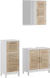 Vicco 3-delige badkamermeubelset Looma, Wit/Eiken