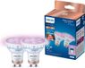 Philips Smart Lighting Spot 2-pack - Slimme LED Verlichting - Gekleurd en Wit Licht - GU10 - 50W - Wi-Fi