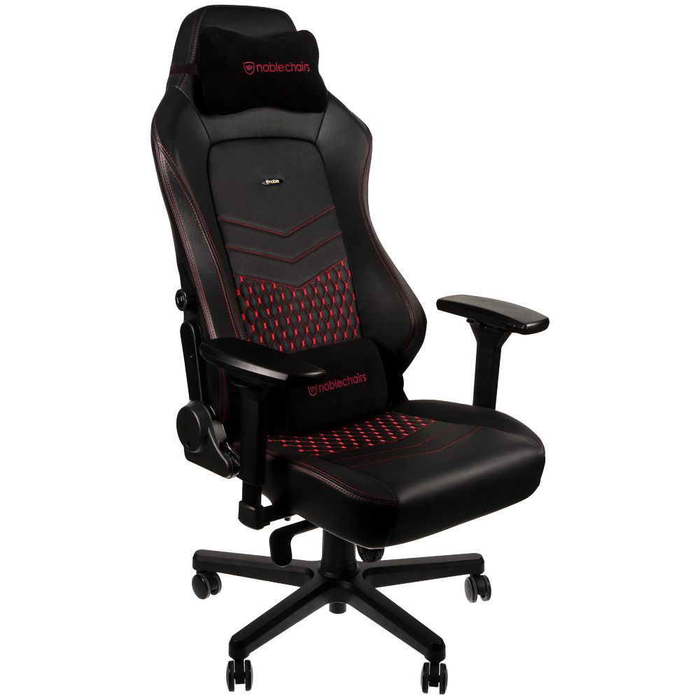 noblechairs Hero Real Leather Zwart/Rood