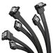 KabelDirekt – 3 x 7-pin SATA 3 datakabel 6Gbit/s 90° haaks – 60cm