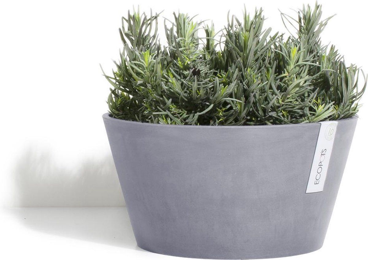 Ecopot's FRANKFURT Bluestone 30 - bloem/plantenbak - kunststof - 5413724303299