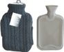 Generise Grijze Warmwater kruik met Hoes en handwarmer - 2 liter