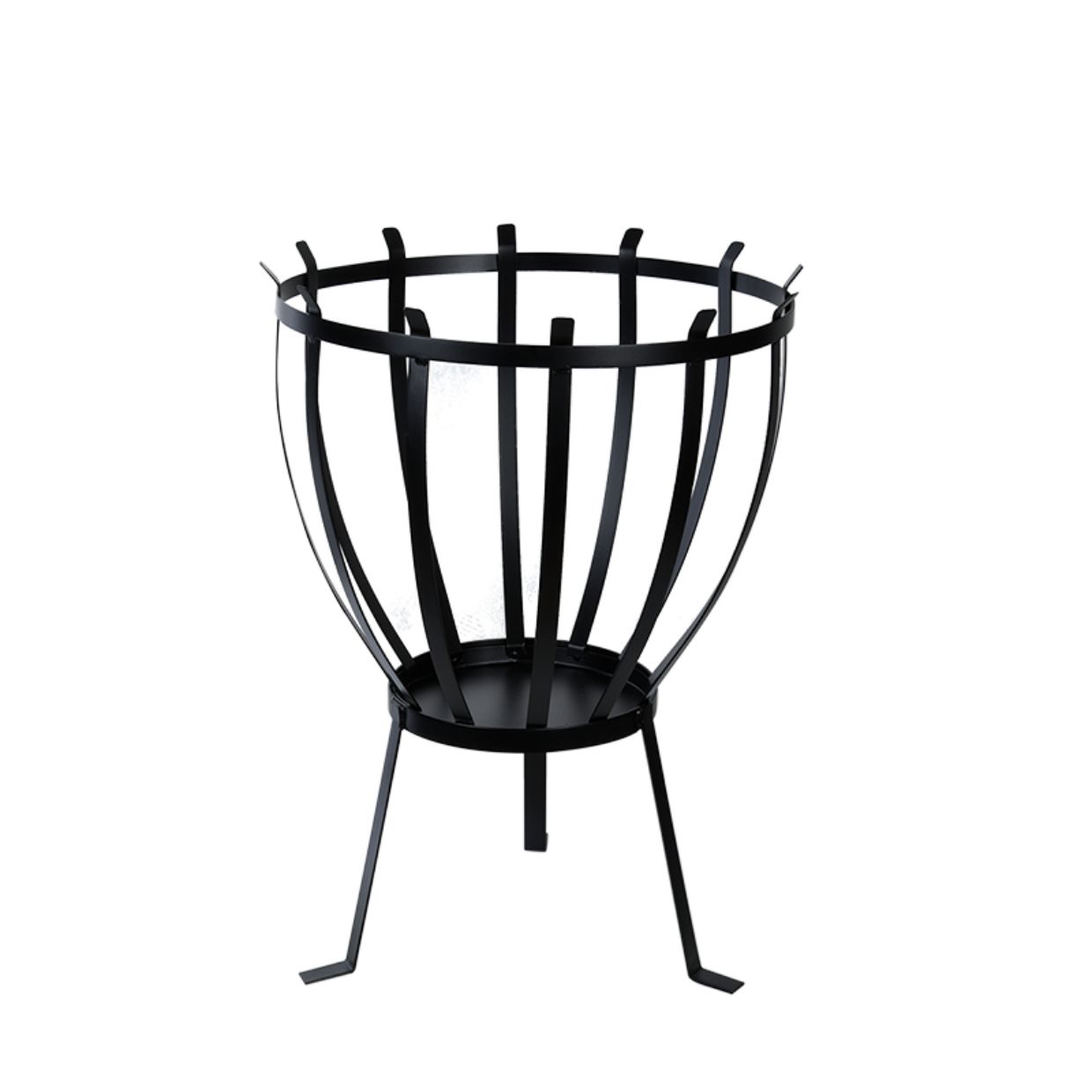 Esschert Design Vuurkorf Halve Ellips - Zwart - 39x39x56cm