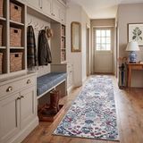 SAFAVIEH Brentwood Collection Low Pile Navy and Gray Area Rug 61 x 244 cm