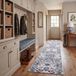 SAFAVIEH Brentwood Collection Low Pile Navy and Gray Area Rug 61 x 244 cm