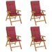 vidaXL Tuinstoel Terras Gecapitonneerde zitting Polyester Rood