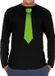 Bellatio Decorations Shoppartners Bv Stropdas groen long sleeve t-shirt zwart voor heren