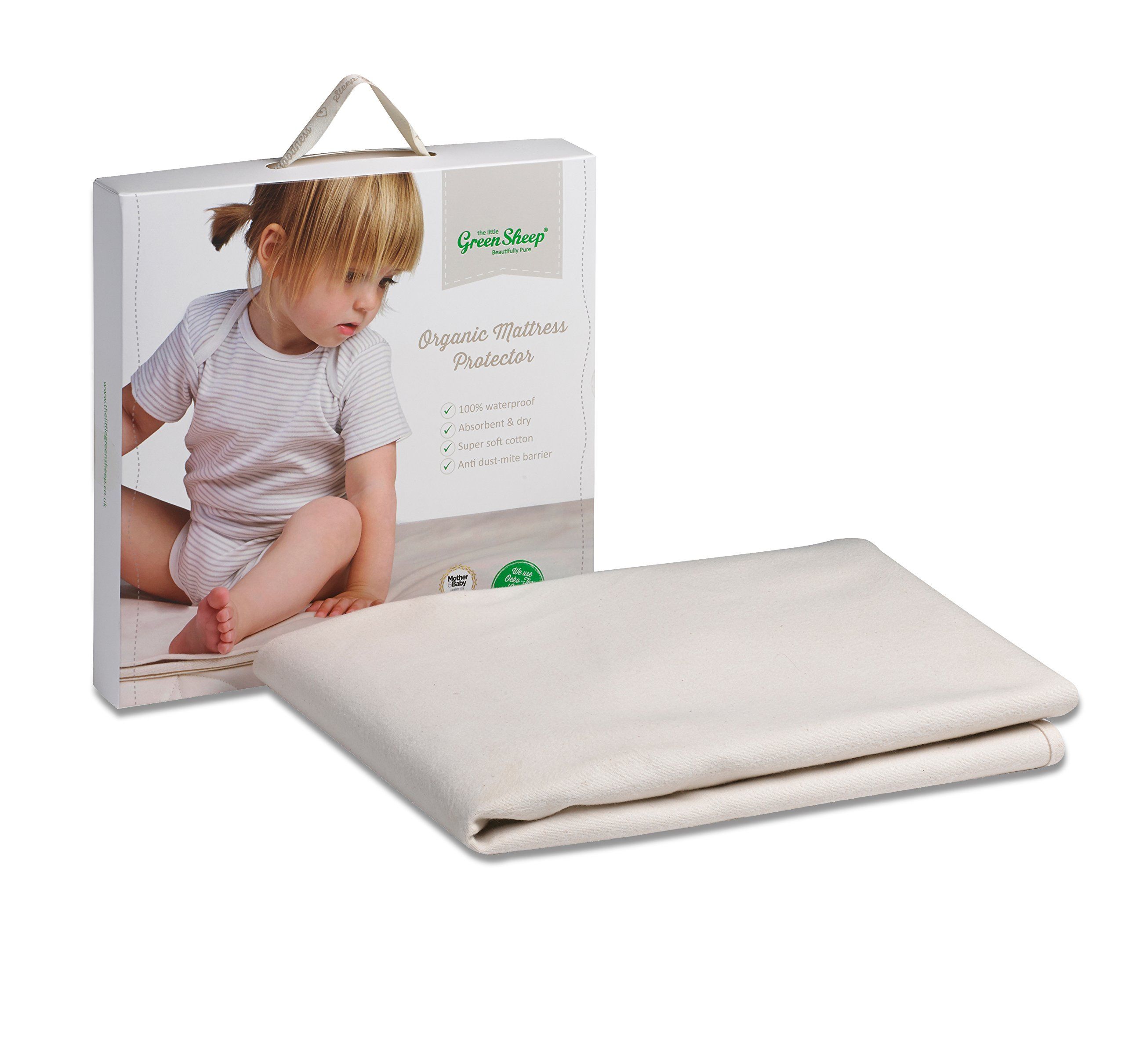 The Little Green Sheep Biologische matrasbeschermer peuterbed 140x70cm - Beige