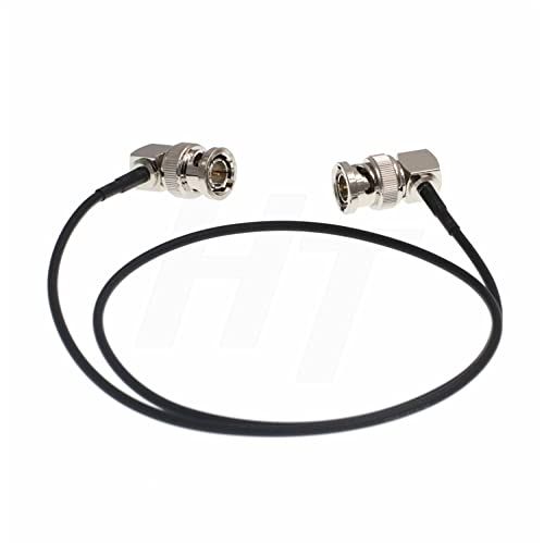 HangTon Connect Camera Monitor HD SDI Video Coaxiale Kabel 75ohm Rechthoek BNC naar Rechthoek BNC Kabel (150cm)