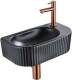 QeramiQ Fuente Fonteinset - 40x21.5x12cm - Zwart mat