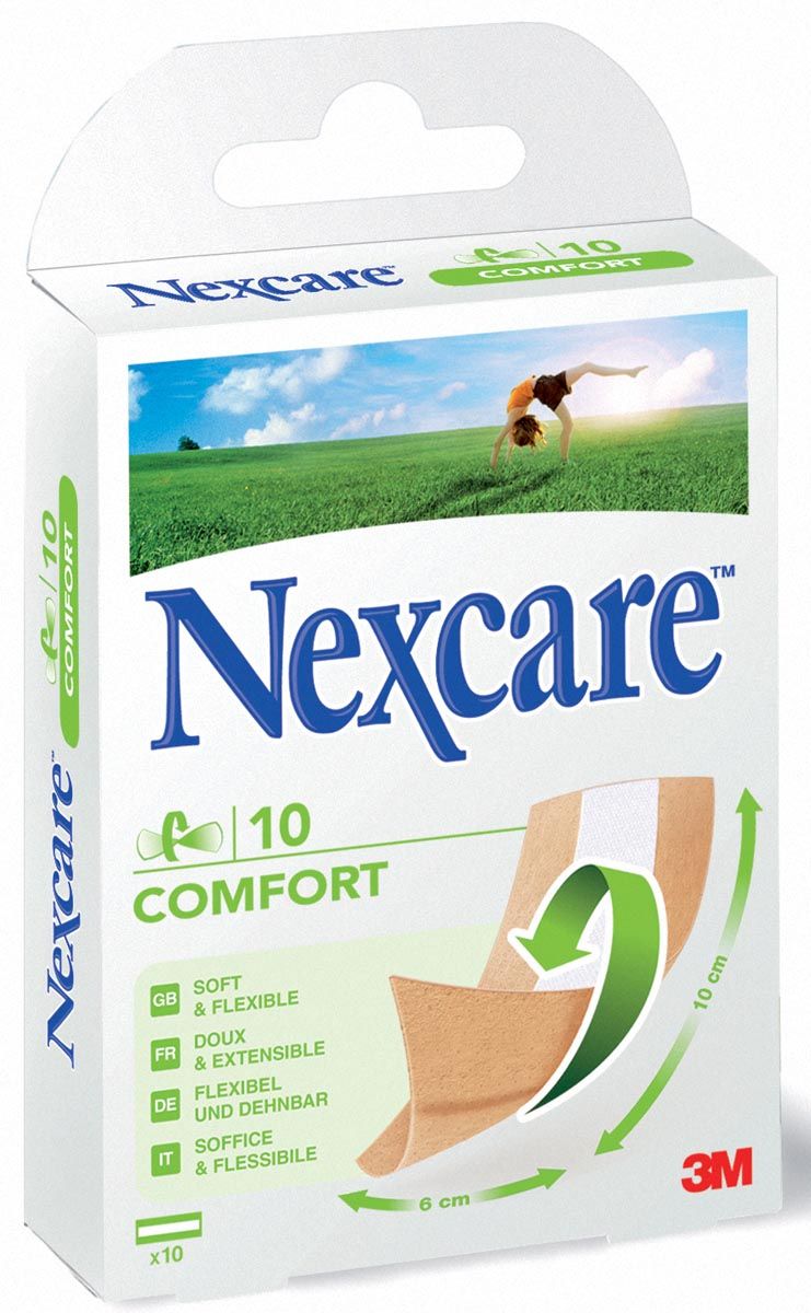 3M Nexcare Comfortstrips 10x6cm Huidskleur