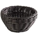 APS Mand rond "Profi Line", zwarte gevlochten mand/broodmand, mandje van polypropyleen, Ø 16 cm, hoogte 8 cm