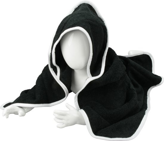 Babiezzâ„¢ A&R Babycape 100% Katoen Zwart/Wit