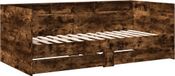 vidaXL Slaapbank met lades zonder matras 90x190 cm gerookt eikenkleur