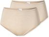 Schiesser 2PACK Midi Dames Onderbroek - sand - Maat M