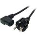 Netzkabel Schutzkontakt 180° - C13, 90°, schwarz, 3,0 m, 3 x 1,00 mm² - 1 VPE = 10 Stück