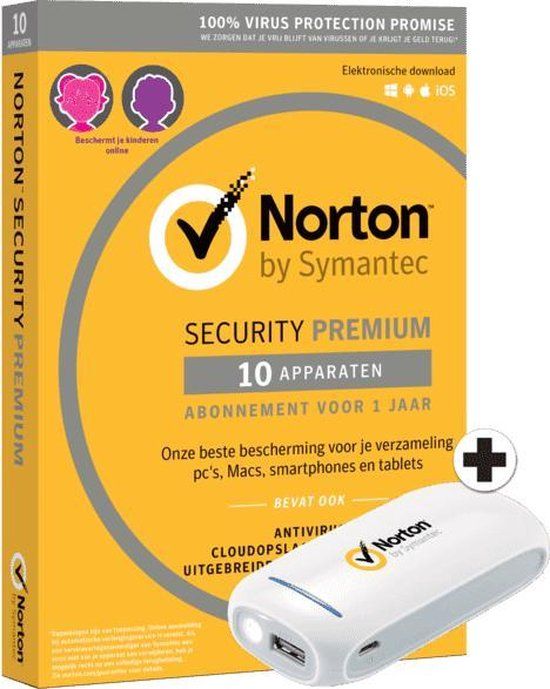 Norton Premium 25 GB - 10 apparaten - 1 jaar licentie