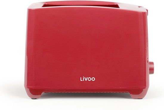 Livoo DOD162RC broodrooster 2 snede(n) 750 W Rood