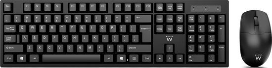 Ewent EW3281 Toetsenbord Inclusief Muis Universeel RF Draadloos QWERTY Spaans Zwart