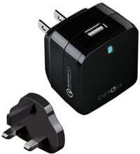 EnerGea Travelite QC2.0 USB-snellader Matt Zwart (UK)