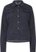 Laurasøn - Dames - Denim jas overhemdkraag decoratieve banden lange mouwen - Marine - Maat S