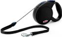 Flexi Classic Long Hondenriem - Koord - Zwart - M - 7 m
