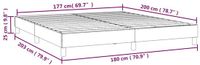 vidaXL Boxspring bed kunstleer cappuccino 180x200 cm