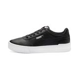 PUMA Carina L Dames Sneakers Leer Rubber Zwart Wit Zilver Maat 37
