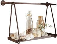LOBERON Wandrek Jaquesse antiekbruin Metaal 60 x 18 x 36 cm
