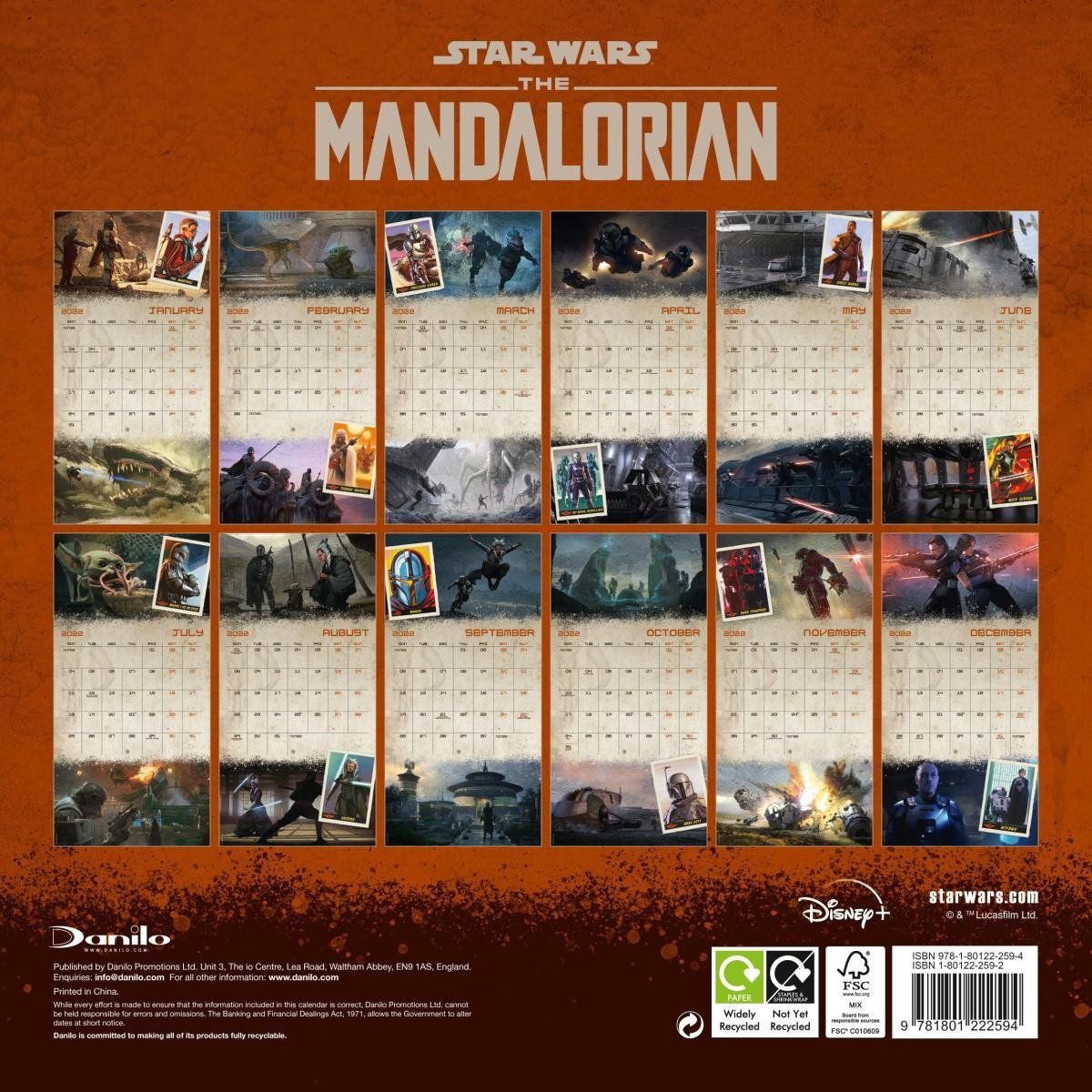 Pyramid International Star Wars The Mandalorian Kalender 2022 - 9781847579096