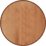 vidaXL - Vloerkleed - rond - 80 cm - bamboe - naturel