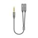 AISENS A128-0415 audio kabel 0,25 m 3.5mm 2 x 3.5mm Grijs