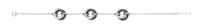 Ceranity - Damesarmband 925 sterling zilver 5,55 GR zirkonia wit 19 cm