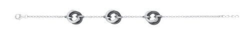 Ceranity - Damesarmband 925 sterling zilver 5,55 GR zirkonia wit 19 cm