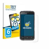 BROTECT - Screenprotector voor Unitech EA602 - Folie Beschermfolie transparant 6 Stuks